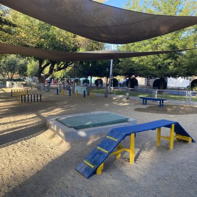 Primer Canil con juegos reciclados en La Reina