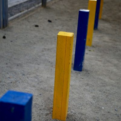Primer Canil con juegos reciclados en La Reina